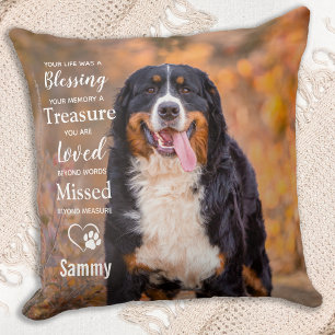 Gepersonaliseerde Sympathie Gift Dog Foto van het  Kussen