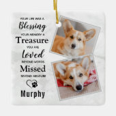 Gepersonaliseerde sympathie voor het eten Dog Memo Keramisch Ornament (Voorkant)