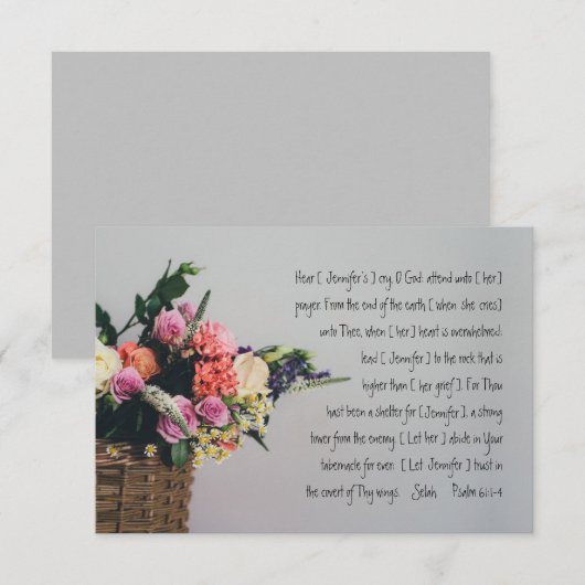 Gepersonaliseerde sympathie voor scripts Kaart Ps  (Voorkant / Achterkant)