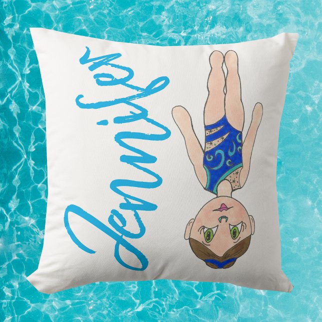 Gepersonaliseerde Synchro Synchronized Swim Coach  Kussen (Synchro Pillow)