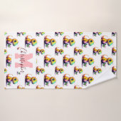 Gepersonaliseerde T-Rex Badhanddoek (Badhanddoek)