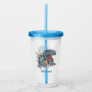 Gepersonaliseerde T-Rex Dinosaur Acryl Drinkbeker
