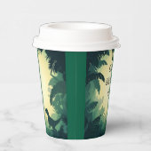 Gepersonaliseerde T-Rex Dinosaur Silhouette Papier Papieren Bekers (Rechts)