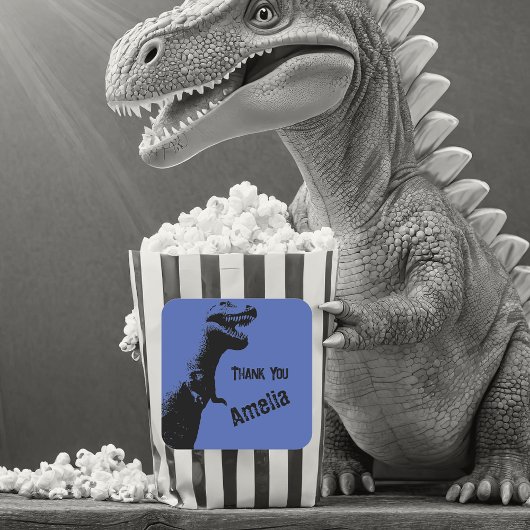 Gepersonaliseerde T-Rex dinosaurus dank u Vierkante Sticker