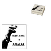 Gepersonaliseerde T-Rex - Dit boek behoort tot Rubberstempel (Gestempeld)