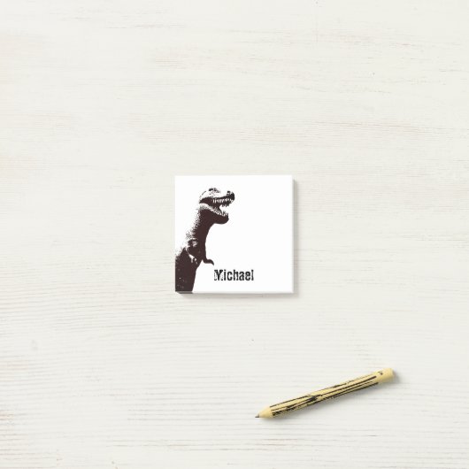 Gepersonaliseerde T-Rex Post-it® Notes (Op bureau)