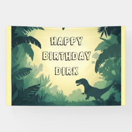 Gepersonaliseerde T-Rex Silhouette Banner