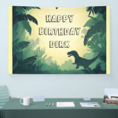 Gepersonaliseerde T-Rex Silhouette Banner (Beurs)
