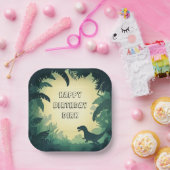 Gepersonaliseerde T-Rex Silhouette Papier Bord Gro (Feest)