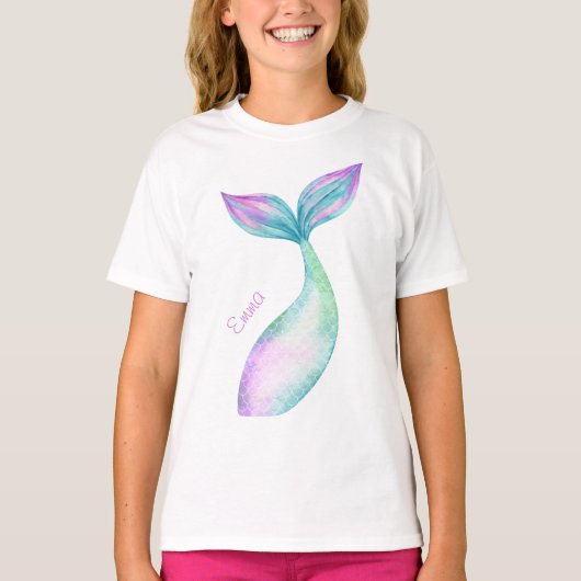 Gepersonaliseerde T-shirt met Zeemeermin (Voorkant)