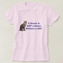 Gepersonaliseerde T-shirt voor thuis met roze kat