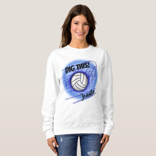 Gepersonaliseerde T-Shirt voor volleybal van het l (Voorkant volledig)