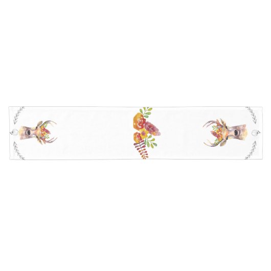 Gepersonaliseerde Table Runner boho hert Buck Head Korte Tafelloper (Horizontaal)