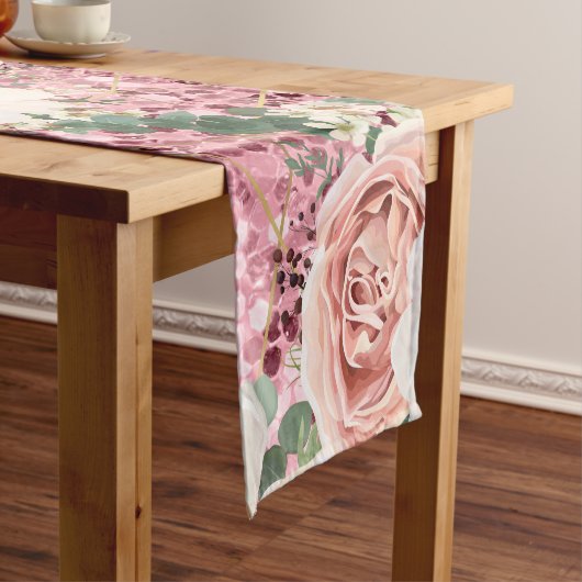 Gepersonaliseerde Table Runner geometrische tuin R Korte Tafelloper (Voorbeeld)