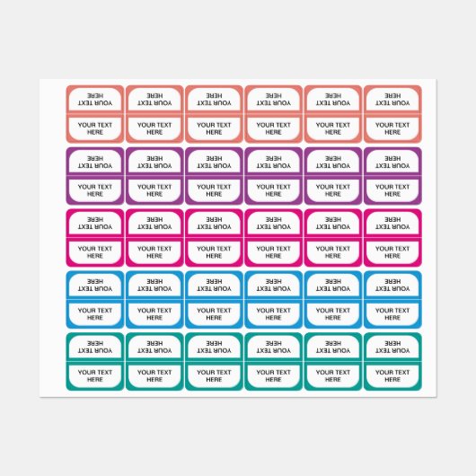 Gepersonaliseerde tabs verdeler Organizer Sticker  (Vel)