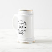 Gepersonaliseerde tachtig vintage 80ste verjaardag bierpul (Voorkant links)