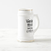 Gepersonaliseerde tachtig vintage 80ste verjaardag bierpul (Voorkant rechts)