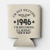 Gepersonaliseerde tachtig vintage 80ste verjaardag blikjeskoeler (Achterkant)