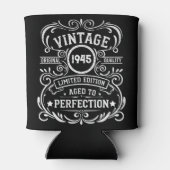 Gepersonaliseerde tachtig vintage 80ste verjaardag blikjeskoeler (Achterkant)