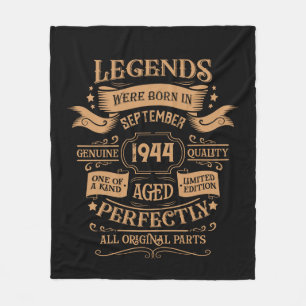 Gepersonaliseerde tachtig vintage 80ste verjaardag fleece deken