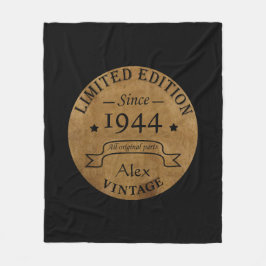 Gepersonaliseerde tachtig vintage 80ste verjaardag fleece deken