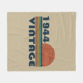 Gepersonaliseerde tachtig vintage 80ste verjaardag fleece deken (Voorkant (Horizontaal))