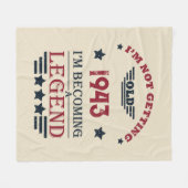 Gepersonaliseerde tachtig vintage 80ste verjaardag fleece deken (Voorkant (Horizontaal))