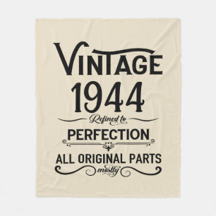Gepersonaliseerde tachtig vintage 80ste verjaardag fleece deken