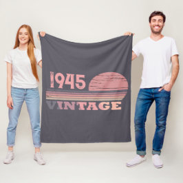 Gepersonaliseerde tachtig vintage 80ste verjaardag fleece deken