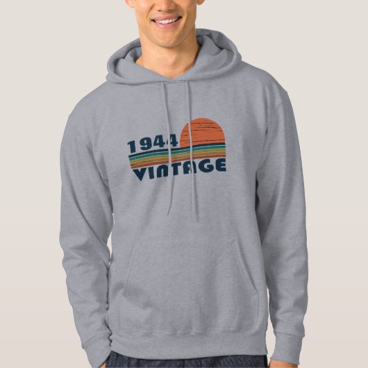 Gepersonaliseerde tachtig vintage 80ste verjaardag hoodie (Voorkant)