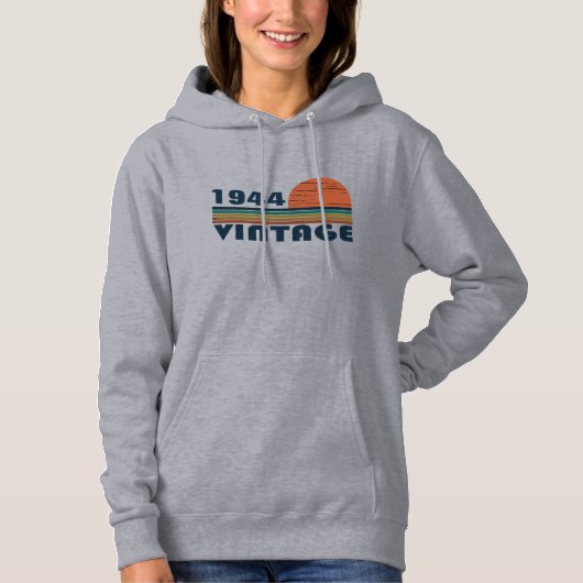 Gepersonaliseerde tachtig vintage 80ste verjaardag hoodie (Voorkant)