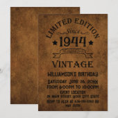 Gepersonaliseerde tachtig vintage 80ste verjaardag kaart (Voorkant / Achterkant)