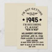 Gepersonaliseerde tachtig vintage 80ste verjaardag kaart (Voorkant / Achterkant)