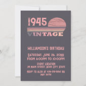 Gepersonaliseerde tachtig vintage 80ste verjaardag kaart (Voorkant)