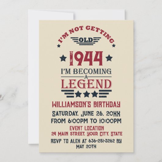 Gepersonaliseerde tachtig vintage 80ste verjaardag kaart (Voorkant)