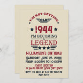 Gepersonaliseerde tachtig vintage 80ste verjaardag kaart (Voorkant / Achterkant)