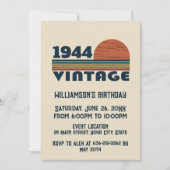 Gepersonaliseerde tachtig vintage 80ste verjaardag kaart (Voorkant)