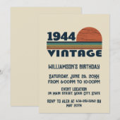 Gepersonaliseerde tachtig vintage 80ste verjaardag kaart (Voorkant / Achterkant)