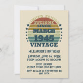 Gepersonaliseerde tachtig vintage 80ste verjaardag kaart (Voorkant)