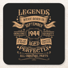 Gepersonaliseerde tachtig vintage 80ste verjaardag kartonnen onderzetters