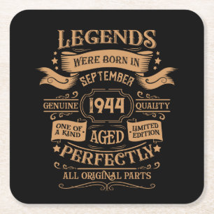 Gepersonaliseerde tachtig vintage 80ste verjaardag kartonnen onderzetters
