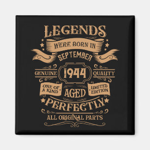 Gepersonaliseerde tachtig vintage 80ste verjaardag magneet