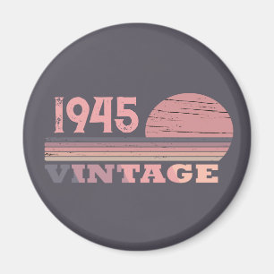 Gepersonaliseerde tachtig vintage 80ste verjaardag magneet