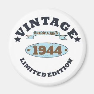 Gepersonaliseerde tachtig vintage 80ste verjaardag magneet