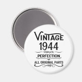Gepersonaliseerde tachtig vintage 80ste verjaardag magneet (Voorkant / Achterkant)