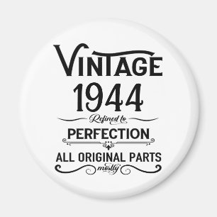 Gepersonaliseerde tachtig vintage 80ste verjaardag magneet