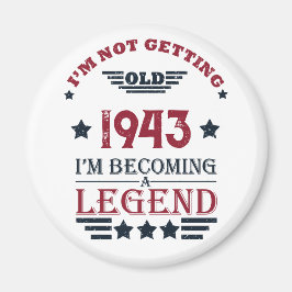 Gepersonaliseerde tachtig vintage 80ste verjaardag magneet