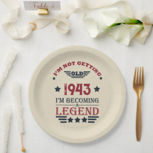 Gepersonaliseerde tachtig vintage 80ste verjaardag papieren bordje