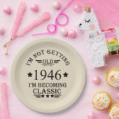 Gepersonaliseerde tachtig vintage 80ste verjaardag papieren bordje (Feest)