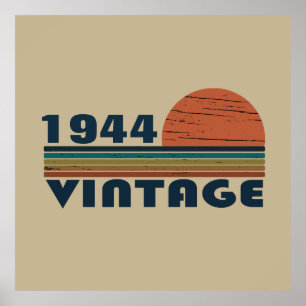 Gepersonaliseerde tachtig vintage 80ste verjaardag poster